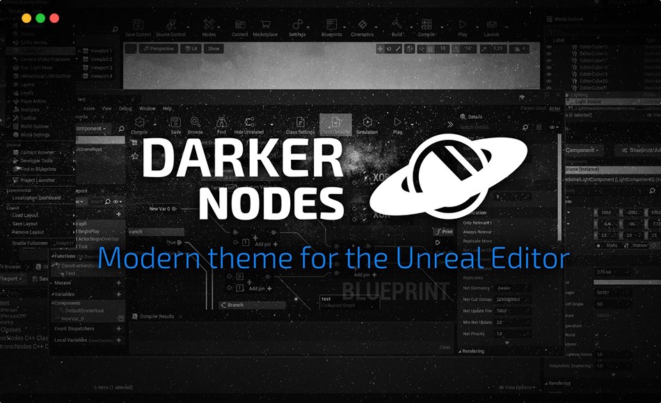 UE4/5插件 – 黑色主题节点 Darker Nodes