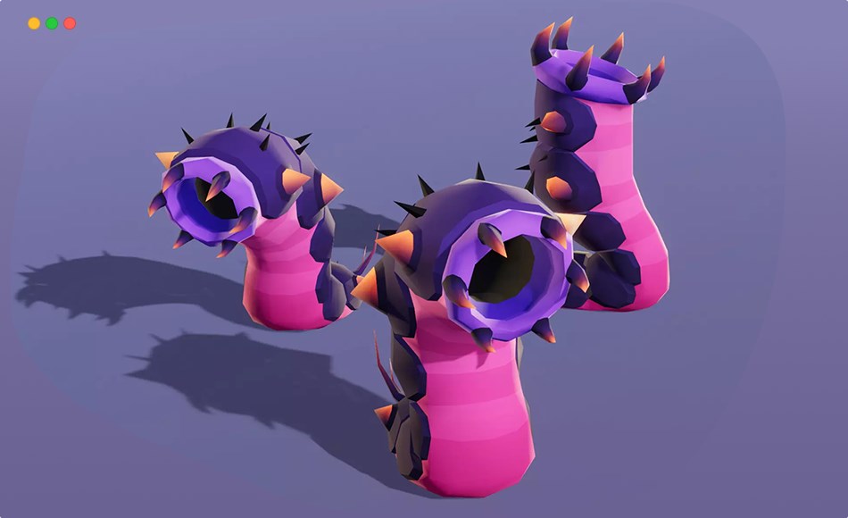 Unity角色 – 卡通生物角色 Queen Worm Cute Series