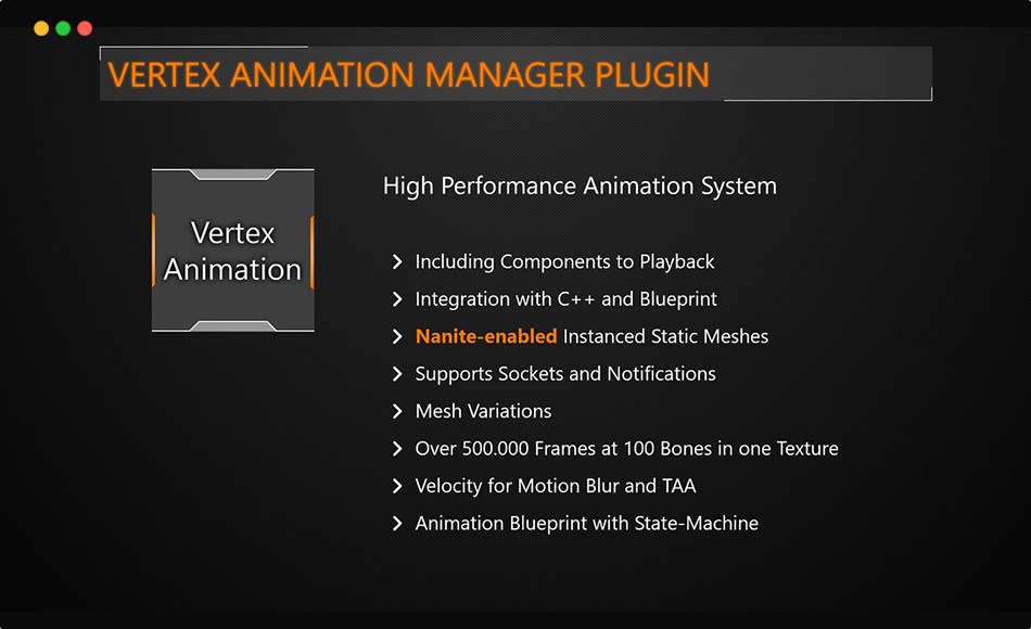 UE5插件 – 顶点动画管理器 Vertex Animation Manager
