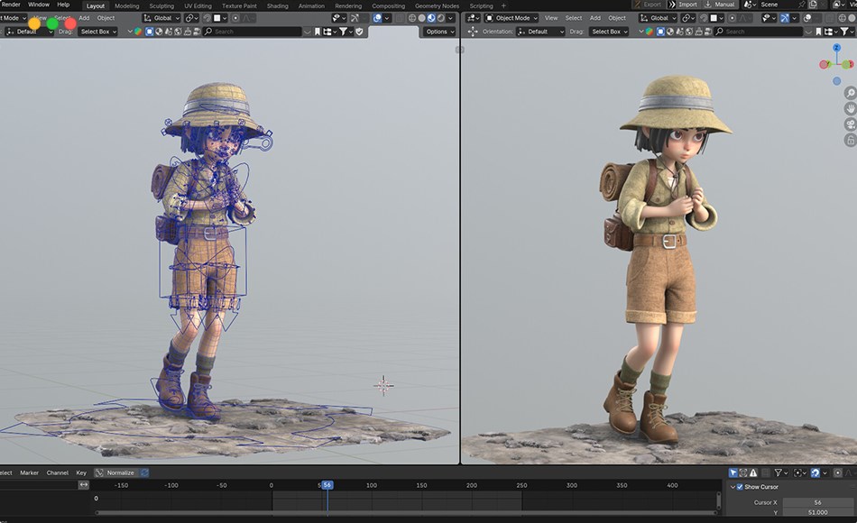 Blender教程 – 风格化角色建模教程 Stylized Character Modeling in Blender