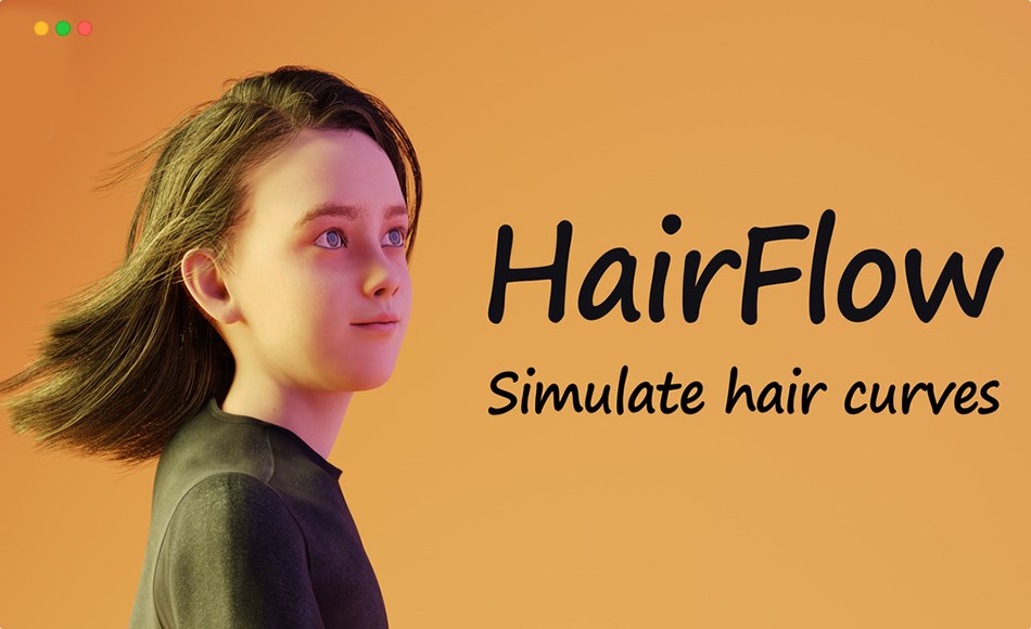Blender插件 – 头发模拟插件 Hairflow