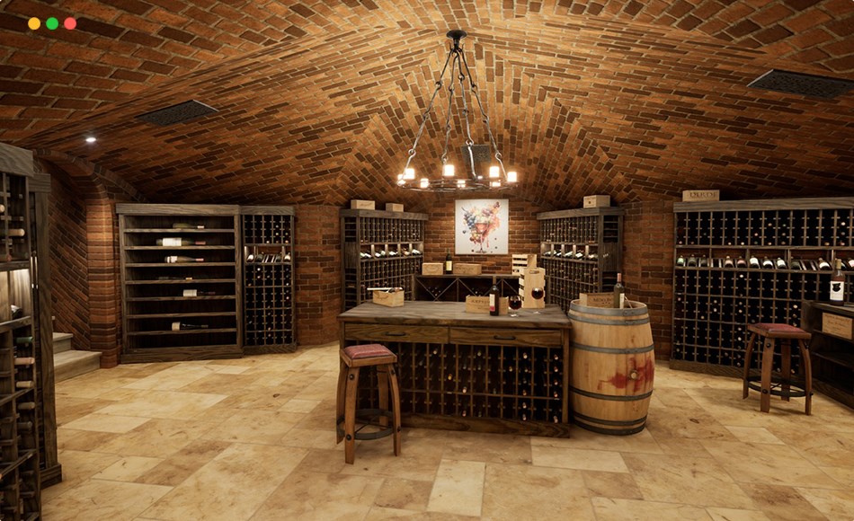 【UE5】模块化现代酒窖 Modular Modern Wine Cellar