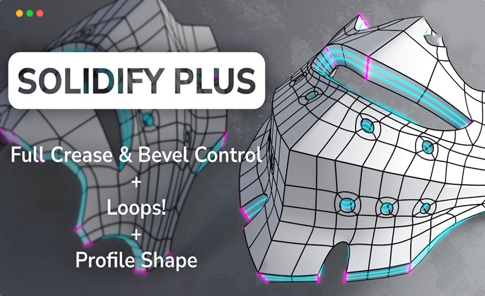 Blender插件 – 模型编辑插件 Solidify Plus