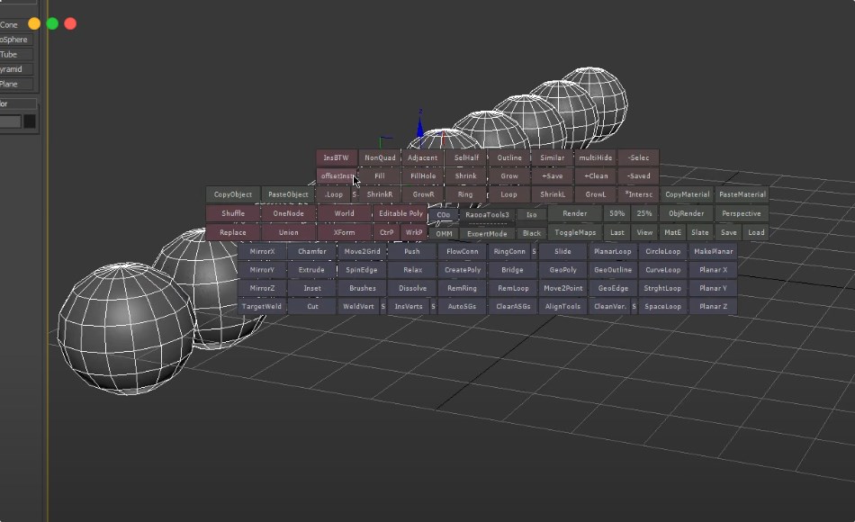 3Dmax插件 – 定义快捷工具栏工具箱插件 RappaTools