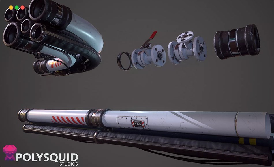 Unity资产 – 模块化科幻管材 Modular Sci-Fi Pipes Pack