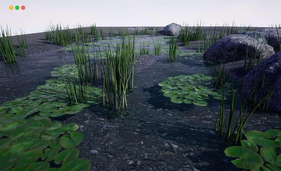 【UE4/5】程序化水草 SHADERSOURCE – Procedural Water Foliage Tool
