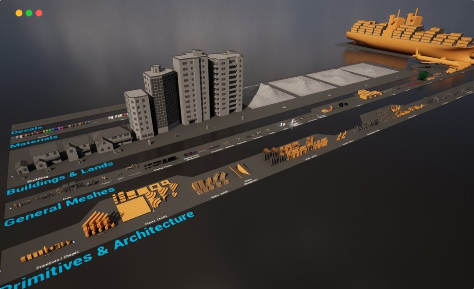 【UE5】模块化资产包 Blockout Starter Pack