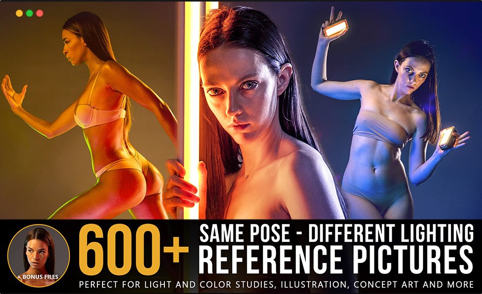 600 张相同姿势不同灯光参考图片 600+ Same Pose Different Lighting Reference Pictures