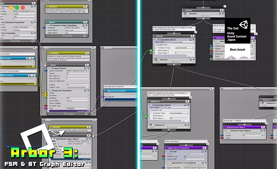 Unity插件 – 编辑器扩展插件 Arbor 3: FSM & BT Graph Editor