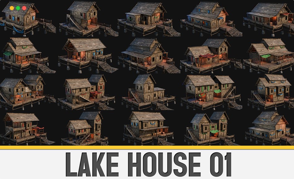 【UE5】湖畔小屋 LAKE HOUSE 01 with INTERIORS 4K PBR