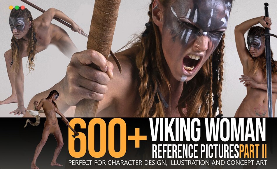 600 张维京女战士动态姿势服装参考图片 600+ Viking Woman Reference Pictures PART II