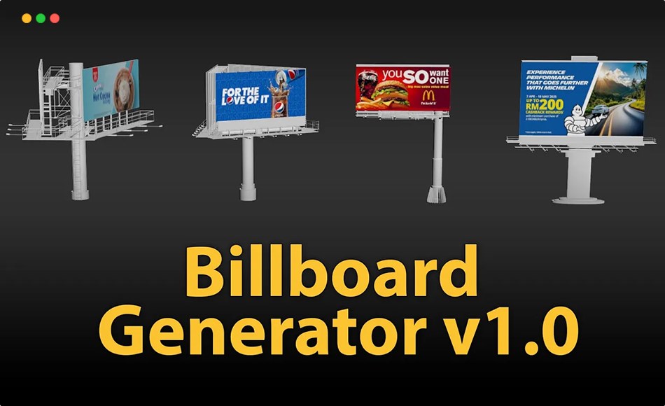 3Dmax插件 – 广告牌生成器 Billboard Generator