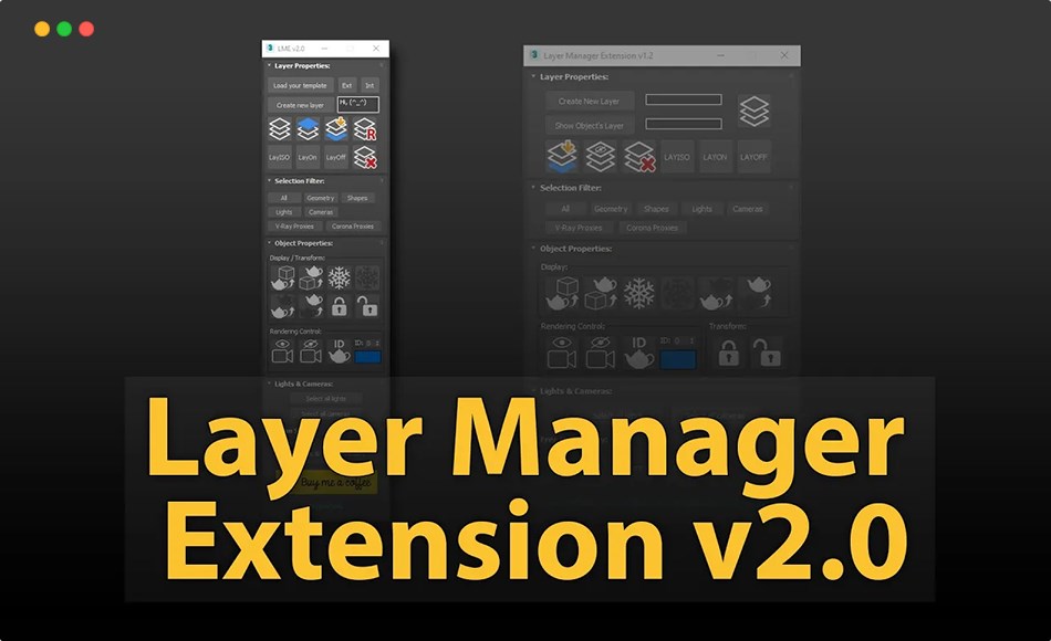 3Dmax插件 – 图层管理器插件 Layer Manager Extension