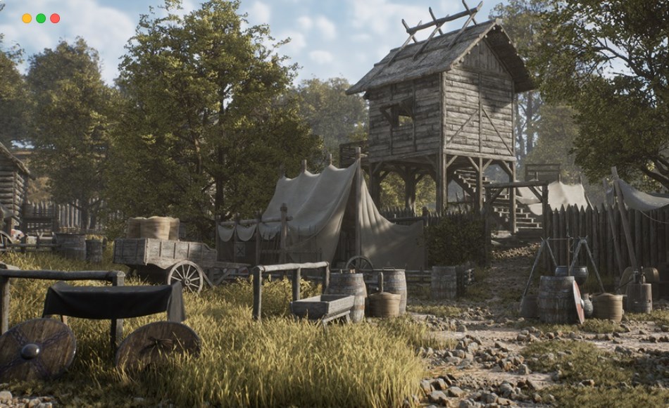 【UE5】中世纪村庄包 Medieval Village Pack (Medieval Prop, Medieval Market, Medieval House, Medieval)