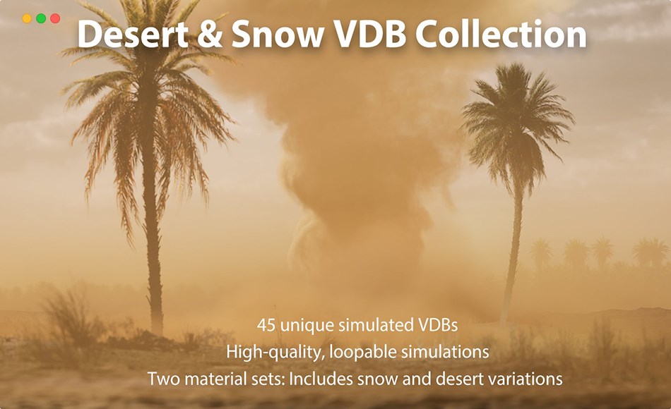 【UE5】Desert & Snow VDB Collection