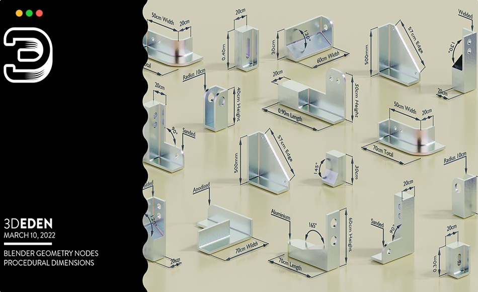 Blender插件 – 尺寸系统 Geometry Nodes Dimensions System