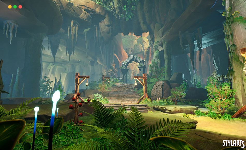 【UE5】风格化失落洞穴 Stylized Lost Cave ( Lost Cave LP 3D Dungeon Cave Cave Lost Stylized Stylised )