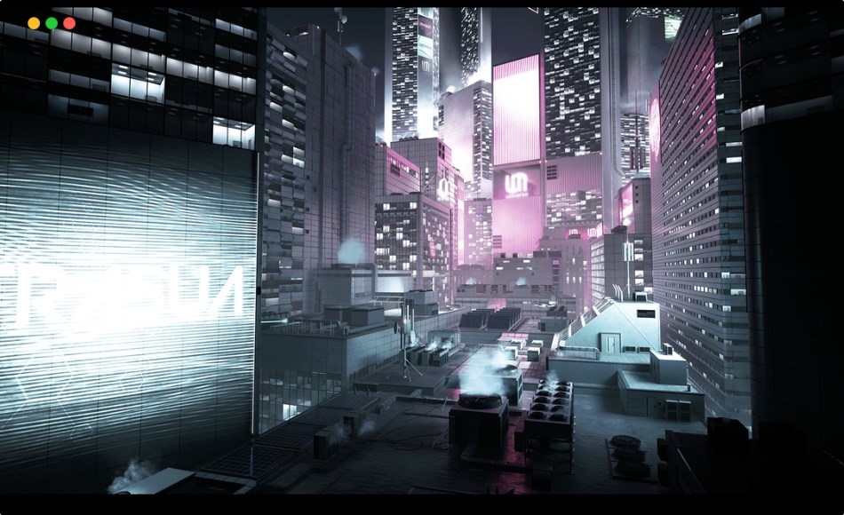 【UE5】未来屋顶城市环境 Futuristic Rooftop City Environment ( Futuristic Rooftop City Cyberpunk City )