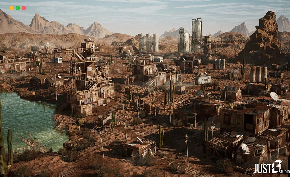 【UE5】模块化沙漠环境 Modular Post Apocalyptic Desert Environment (Desert City,Desert Village)