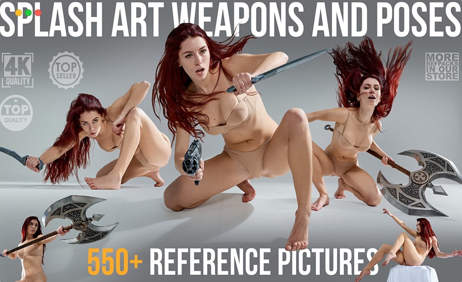 550 张原画武器和战斗姿势参考图片 550 + Splash Art Weapons And Poses Reference Pictures