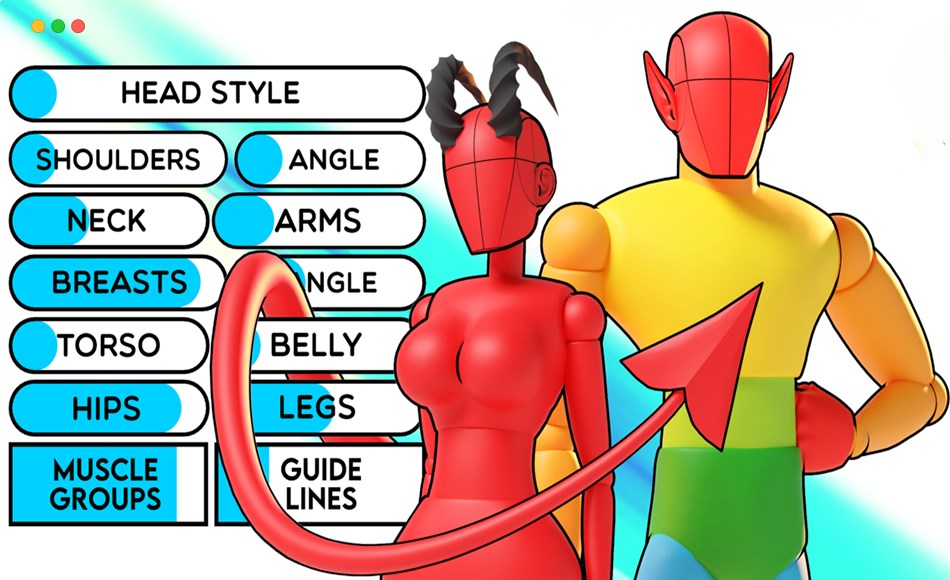 Blender插件 – 人体模型调整插件 Adjustable Mannequin