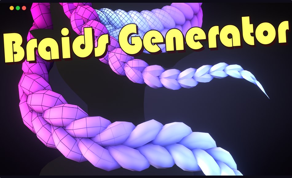 Blender插件 – 辫子生成器插件 Braids Generator