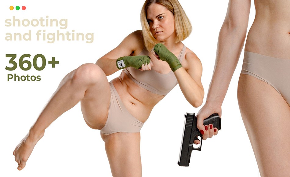 367 张人物射击战斗动态参考照片 Shooting And Fighting – References For Artists