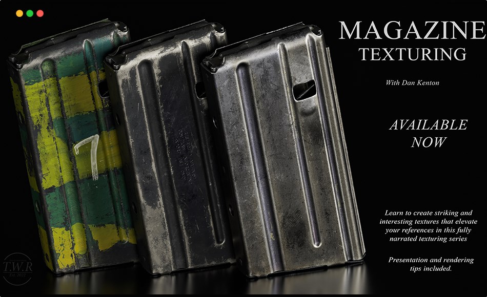 【中文字幕】纹理绘制教程 Magazine Texturing Tutorial