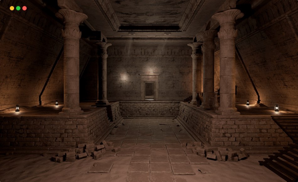 【UE4/5】古埃及古墓场景 Ancient Egypt Tomb Kit