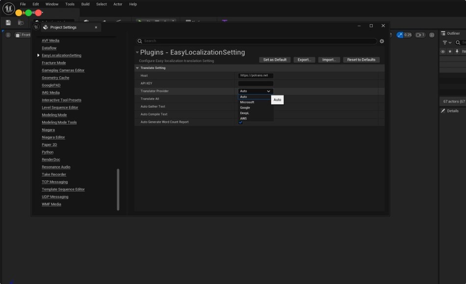 UE5插件 – 本地化翻译 Easy Localization Translation