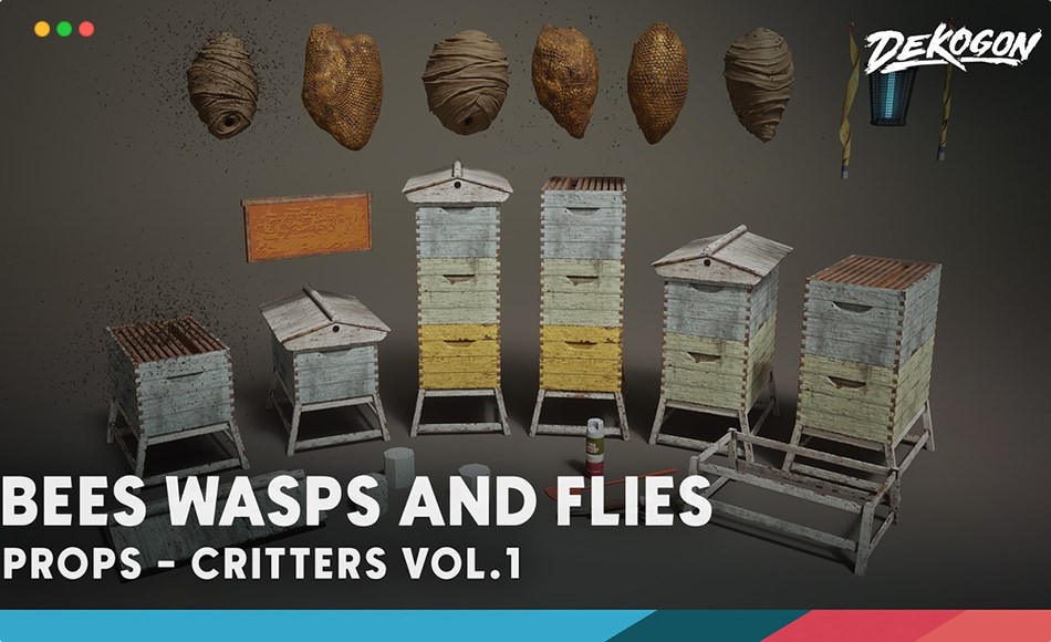 【UE5】Critters VOL.1 – Bees Wasps Flies (Nanite and Low Poly w/Particle)