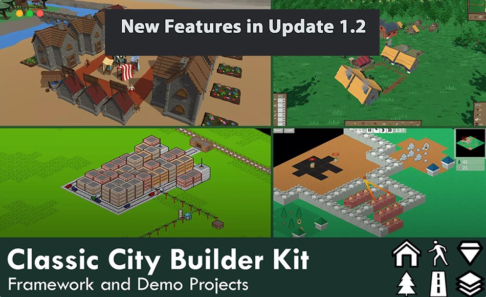【更新】Unity开发 – 城市建设游戏开发模板 Classic City Builder Kit