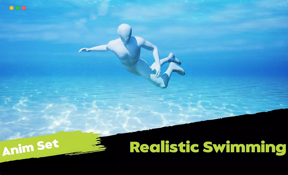 Unity动画 – 游泳动画套装 Swimming Anim Set