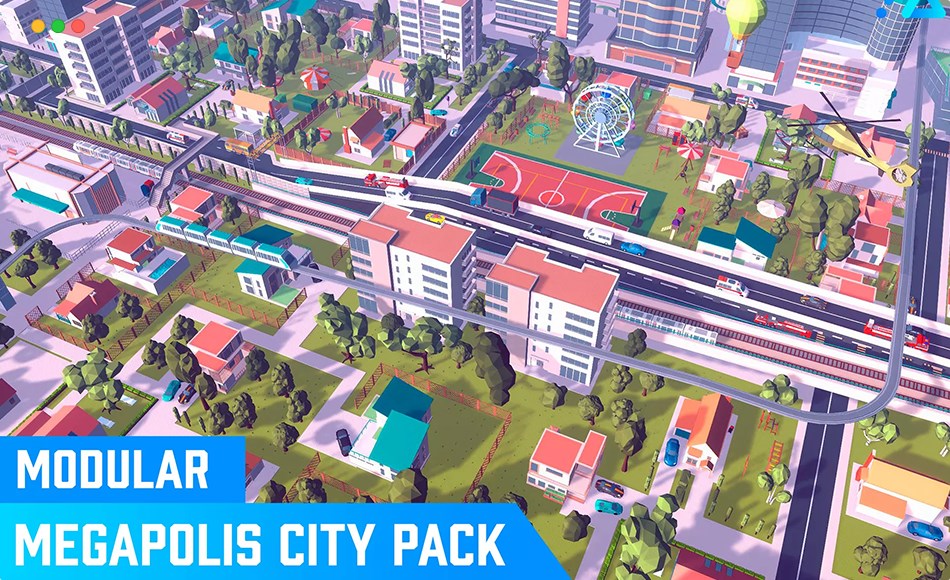 Unity场景 – 大都市城市包 POLY – Megapolis City Pack
