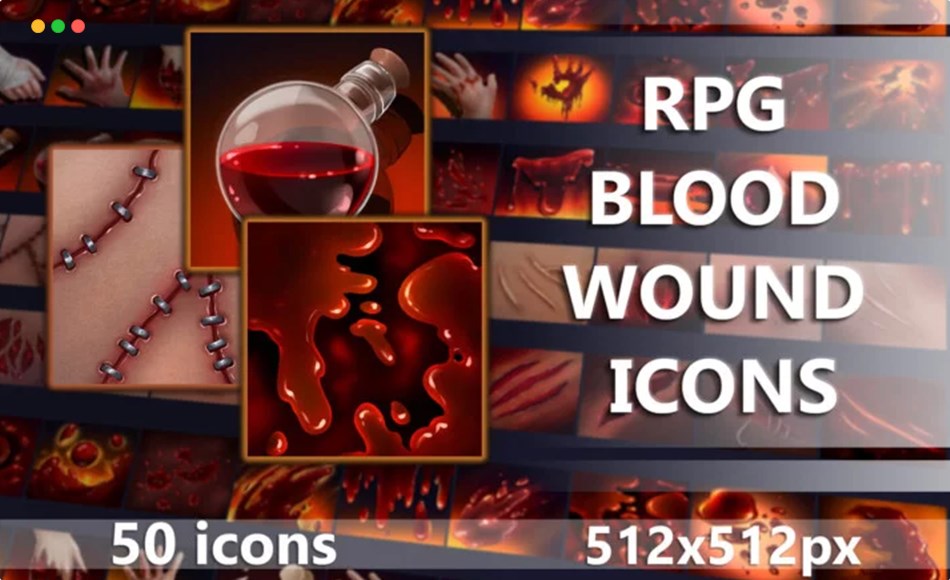 血伤游戏图标 RPG Blood Wound Game 512×512 Icons
