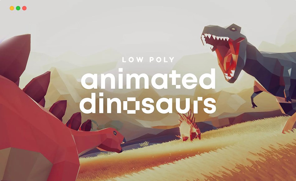 Unity资产 – 风格化动画恐龙 Low Poly Animated Dinosaurs
