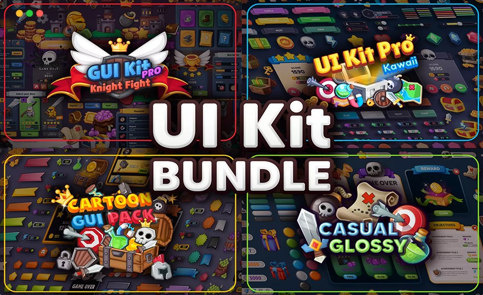 Unity资产 – UI资产包 UI Kit Pro – Huge Bundle