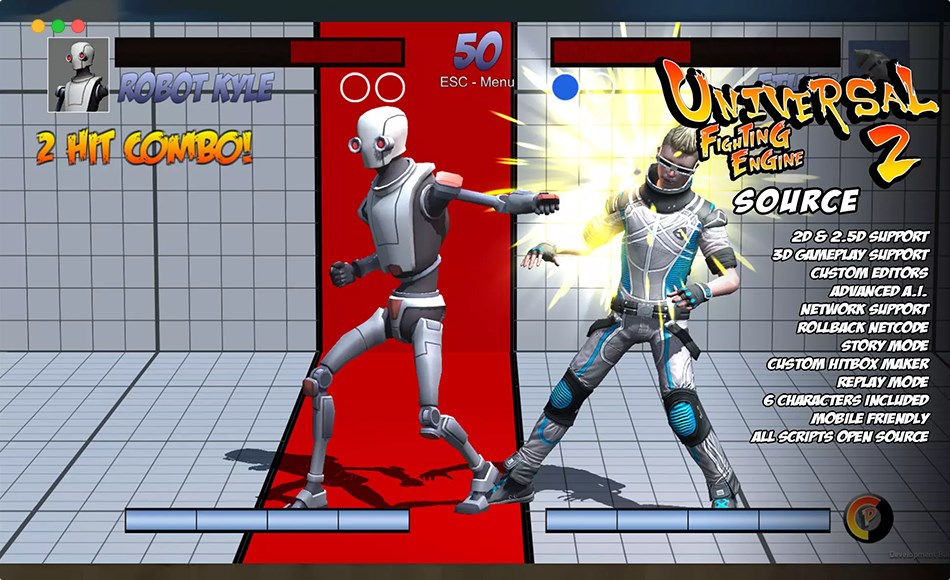 Unity开发 – 通用格斗引擎游戏开发模板 Universal Fighting Engine 2 (Source) Unity开发 – 通用格斗引擎游戏开发模板 Universal Fighting Engine 2 (Source)