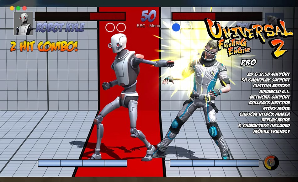 Unity开发 – 格斗引擎游戏开发模板 Universal Fighting Engine 2 (PRO)
