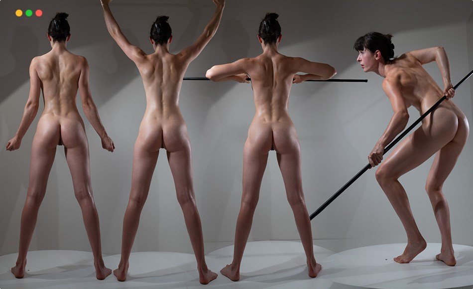 418 张女性背部肌肉解剖参考 Back Anatomy-Female-Reference Photo Package For Artists- 418 JPEGs