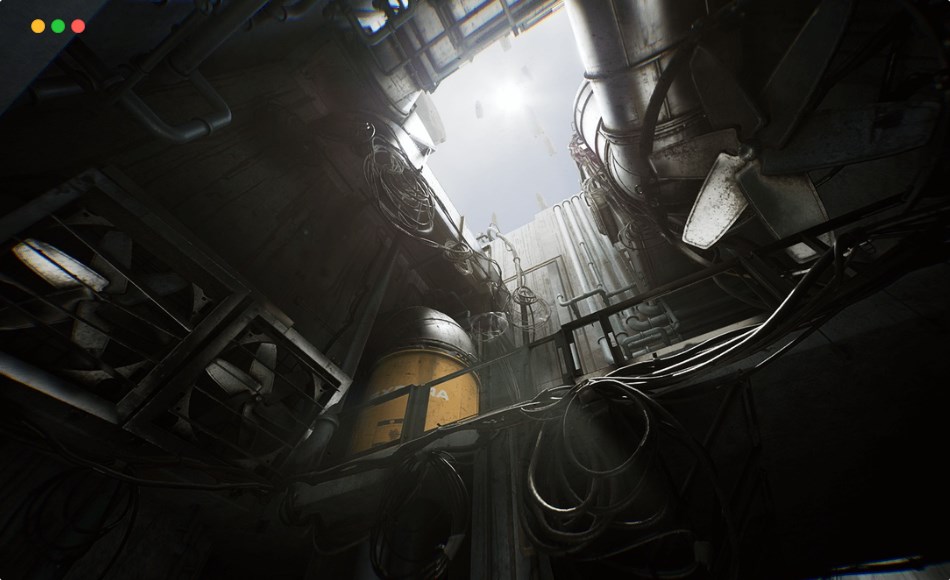 【UE5】模块化管道场景 Modular Brutalist Levelscapes