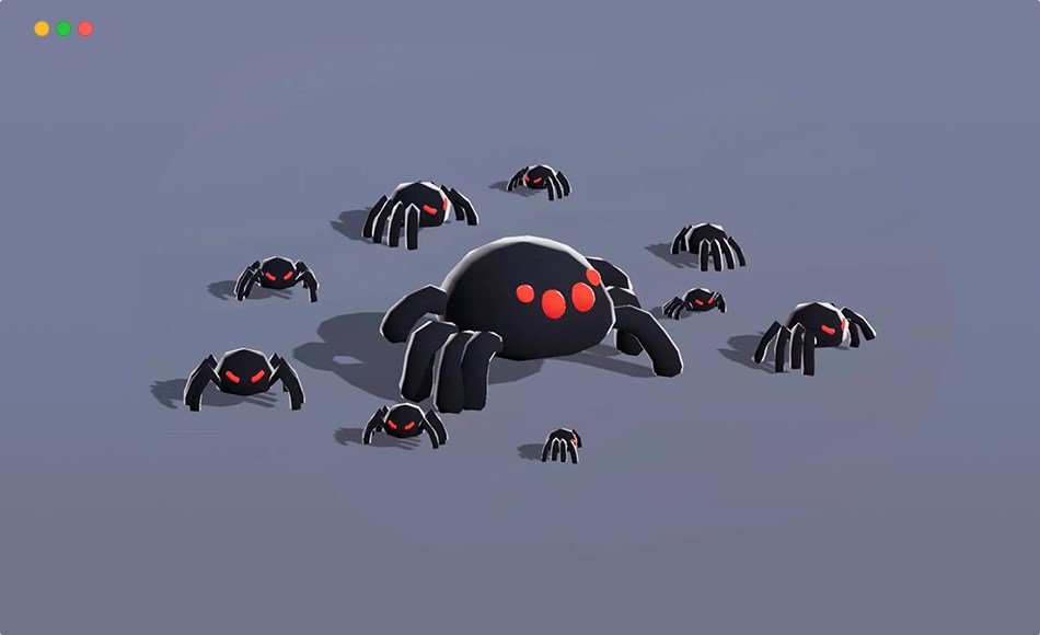 Unity角色 – 蜘蛛角色 Spiders Pack Cute Pro Series