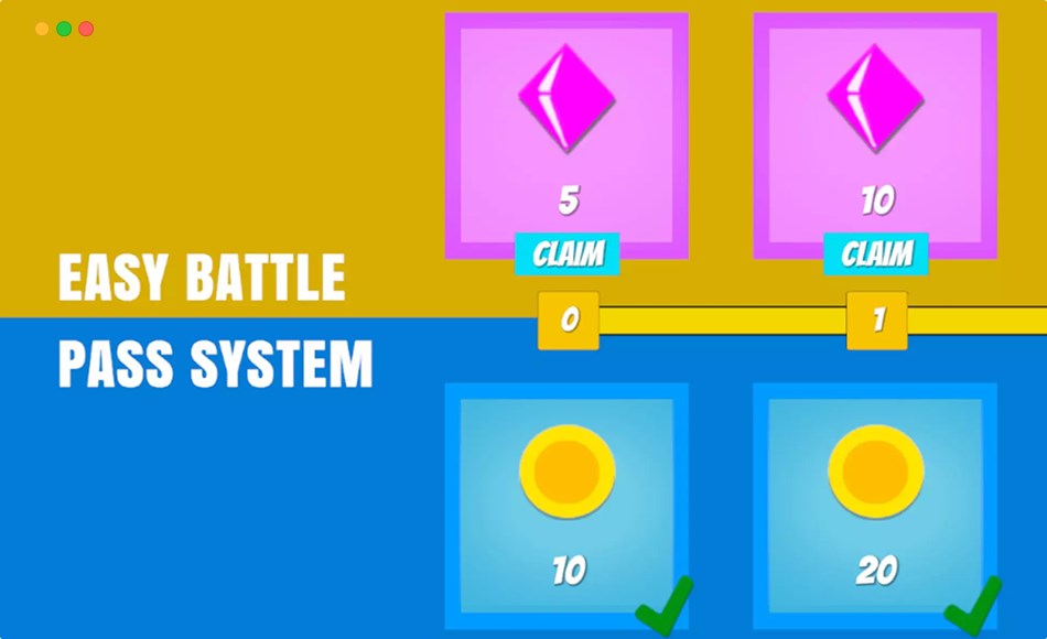 Unity插件 – 战斗通行证系统 Easy Battle Pass System