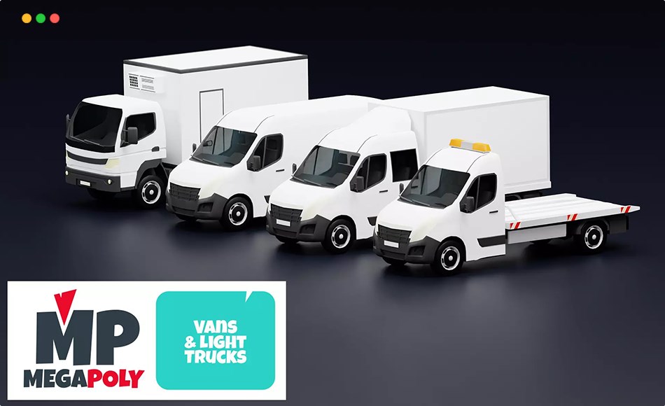 Unity资产 – 卡车货车 Megapoly.Art – Vans&Light Trucks
