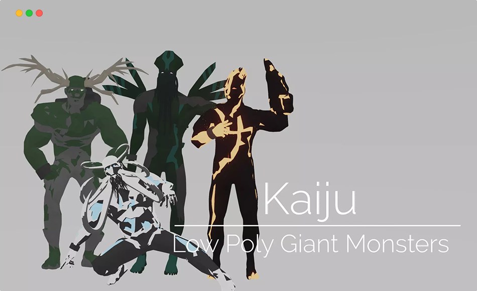 Unity角色 – 风格化泰坦角色 Kaiju: Low Poly Titans