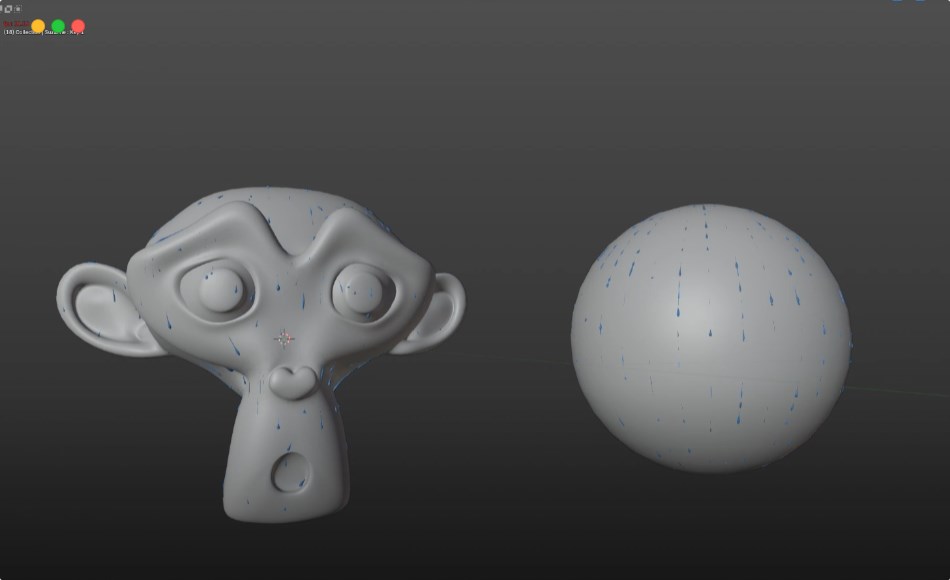Blender插件 – 汗滴水滴特效模拟插件 Sweat Blender Geometry Nodes setup