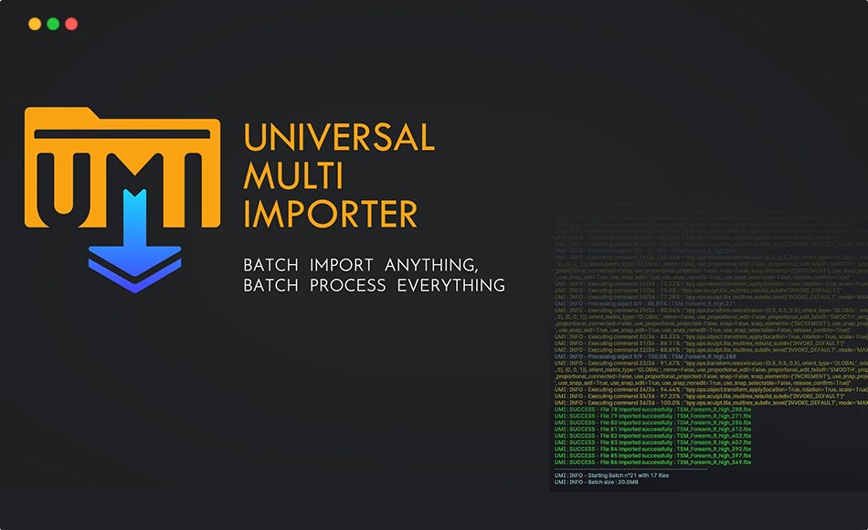 Blender插件 – 多格式文件导入插件 Universal Multi Importer