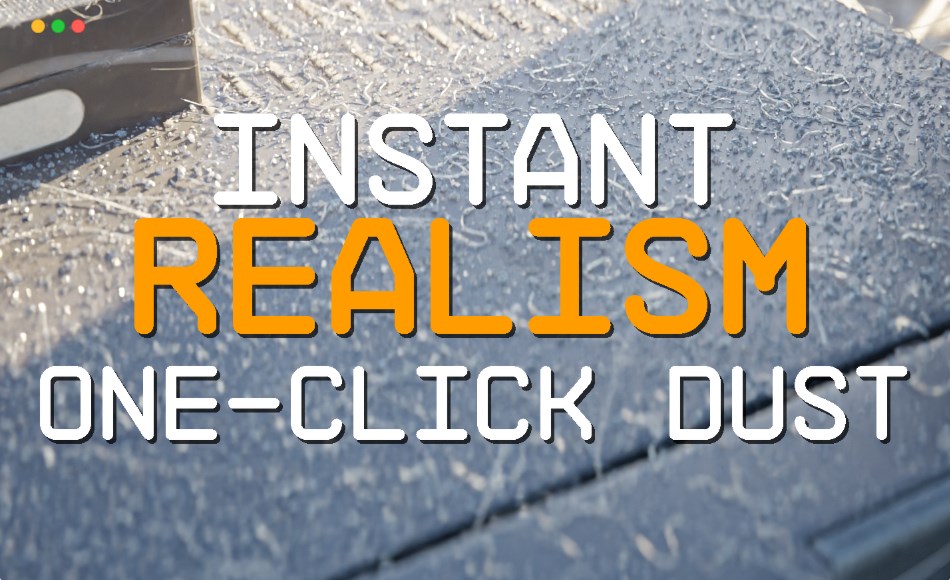 Blender插件 – 灰尘颗粒效果 One Click Dust: Instant Realism