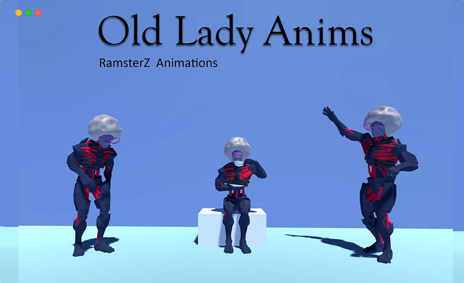 Unity动画 – 老太太角色动画 Old Lady Anims