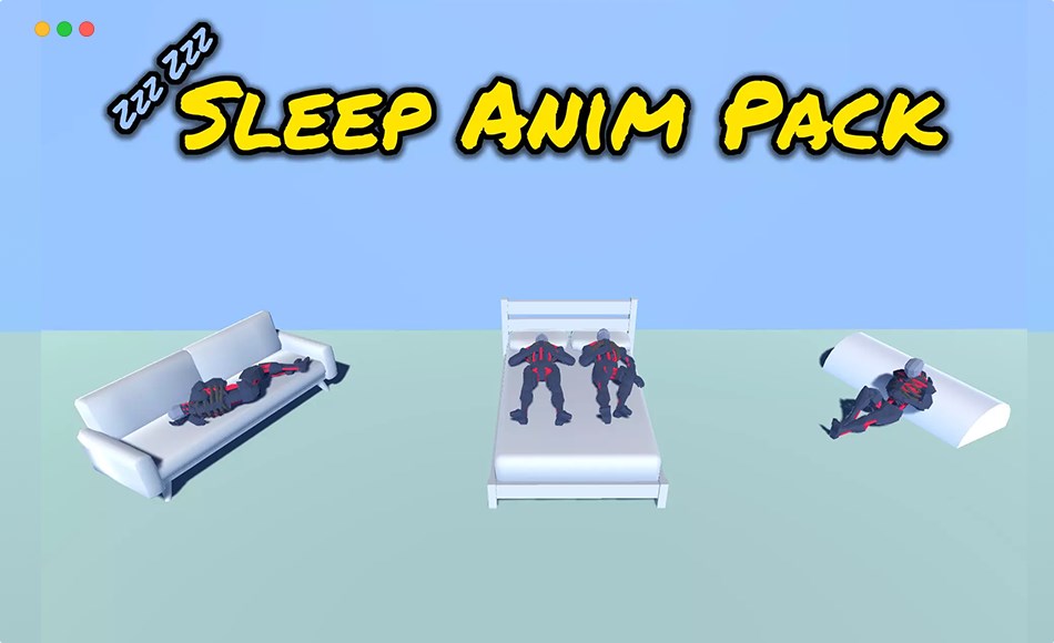 Unity动画 – 角色睡觉动画 Sleep Anim Pack